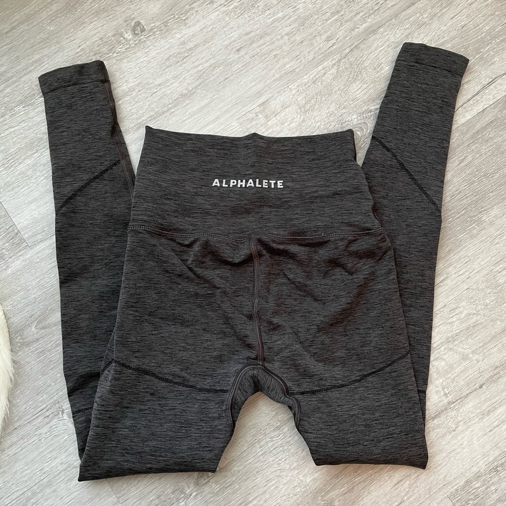 Alphalete Dark Charcoal High-Waisted Leggings